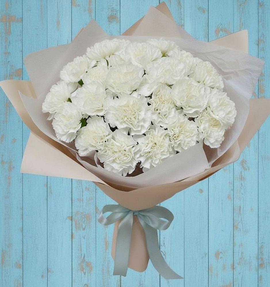 Букет цветов из: Гвоздики в Нововеличковской