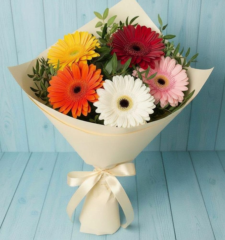 Букет цветов из: Герберы в Нововеличковской
