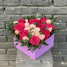Цветочная композиция из Розы в коробке в Нововеличковской