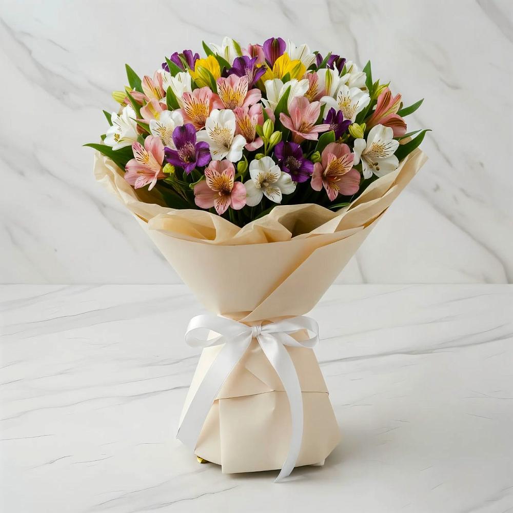 Букет цветов из: Альстромерии в Нововеличковской