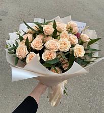 Букет Кремовые розы Латте в Нововеличковской