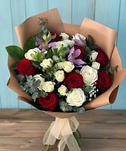 Букет цветов из:  Розы и Альстромерии в Нововеличковской