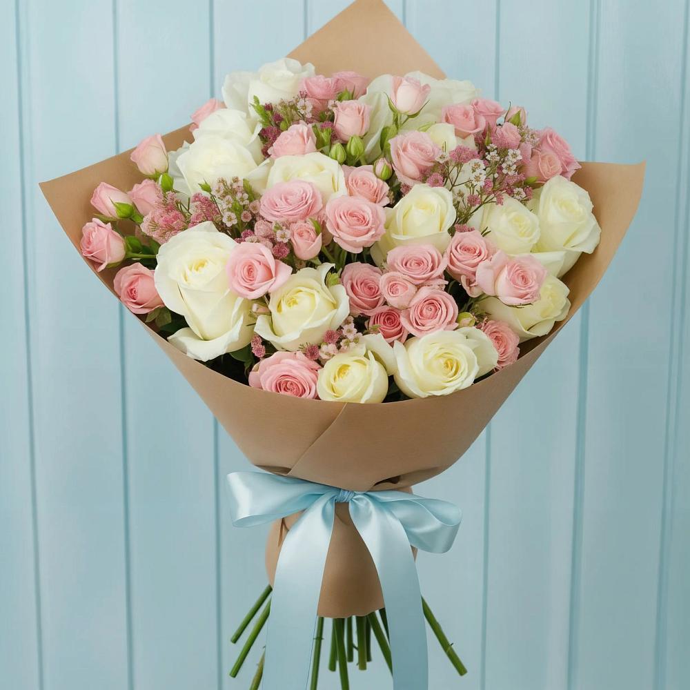 Букет цветов из: Розы в Нововеличковской