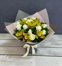 Букет цветов из:  Орхидеи и Розы в Нововеличковской