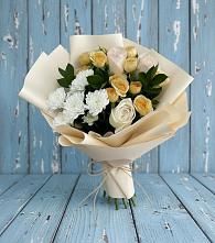 Букет цветов из:  Розы и Хризантемы #REPLACE_PRED# Нововеличковской