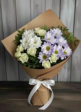 Букет цветов из:  Хризантемы и Розы #REPLACE_PRED# Нововеличковской