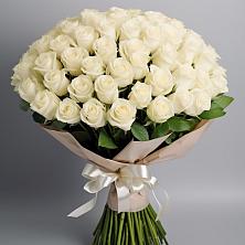 Букет 101 беля роза Белоснежка в Нововеличковской