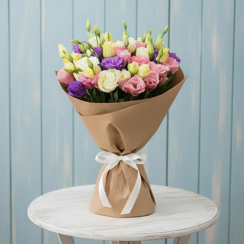 Букет цветов из: Лизиантусы в Нововеличковской