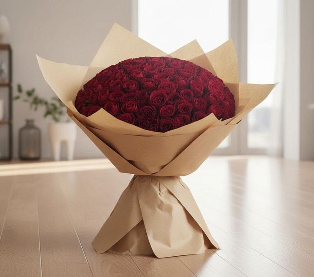 Букет 101 Красная роза в Нововеличковской