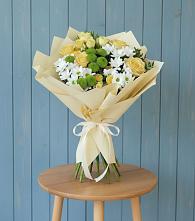Букет цветов из:  Хризантемы и Розы в Нововеличковской