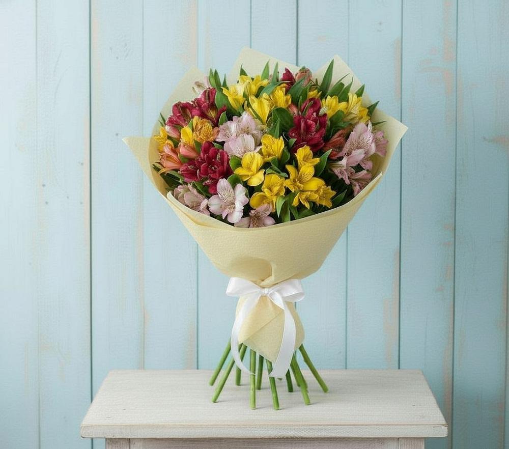 Букет цветов из: Альстромерии в Нововеличковской