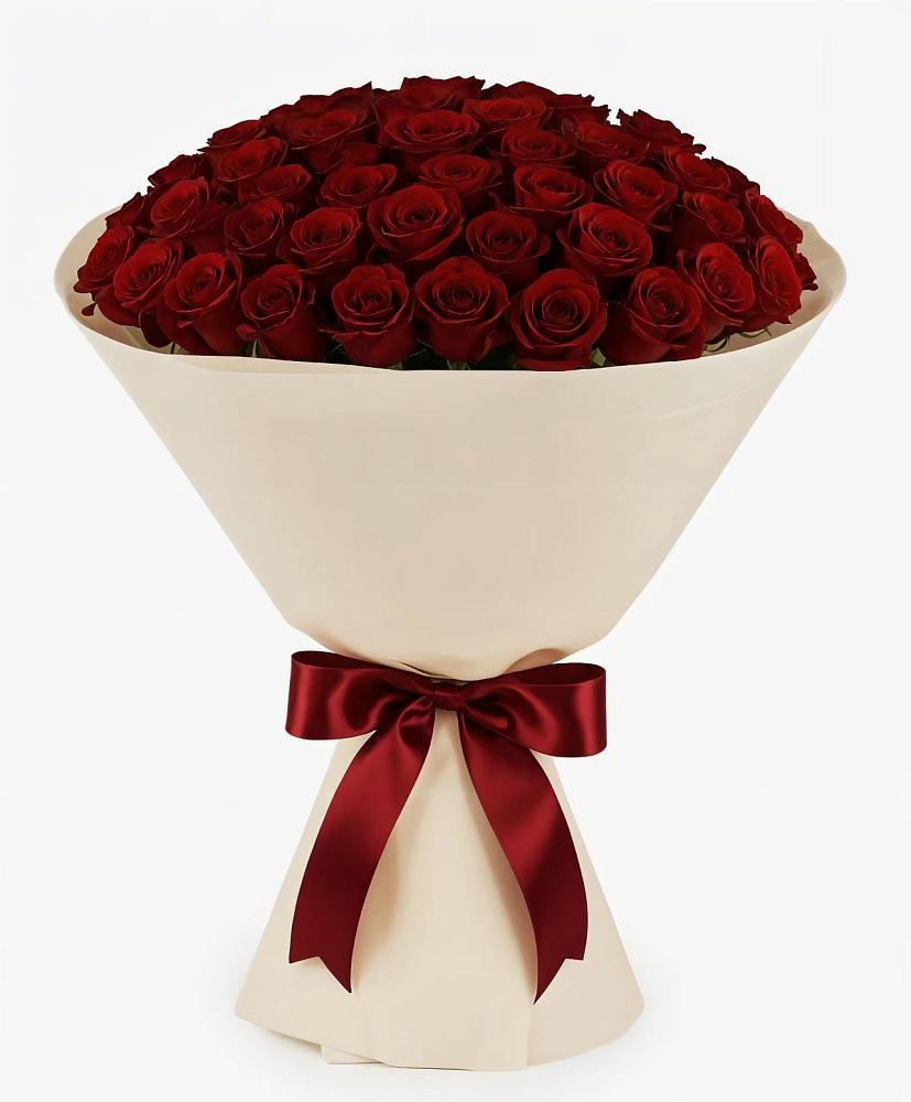 Букет 101 Бордовая роза Блэк Бакарра в Нововеличковской