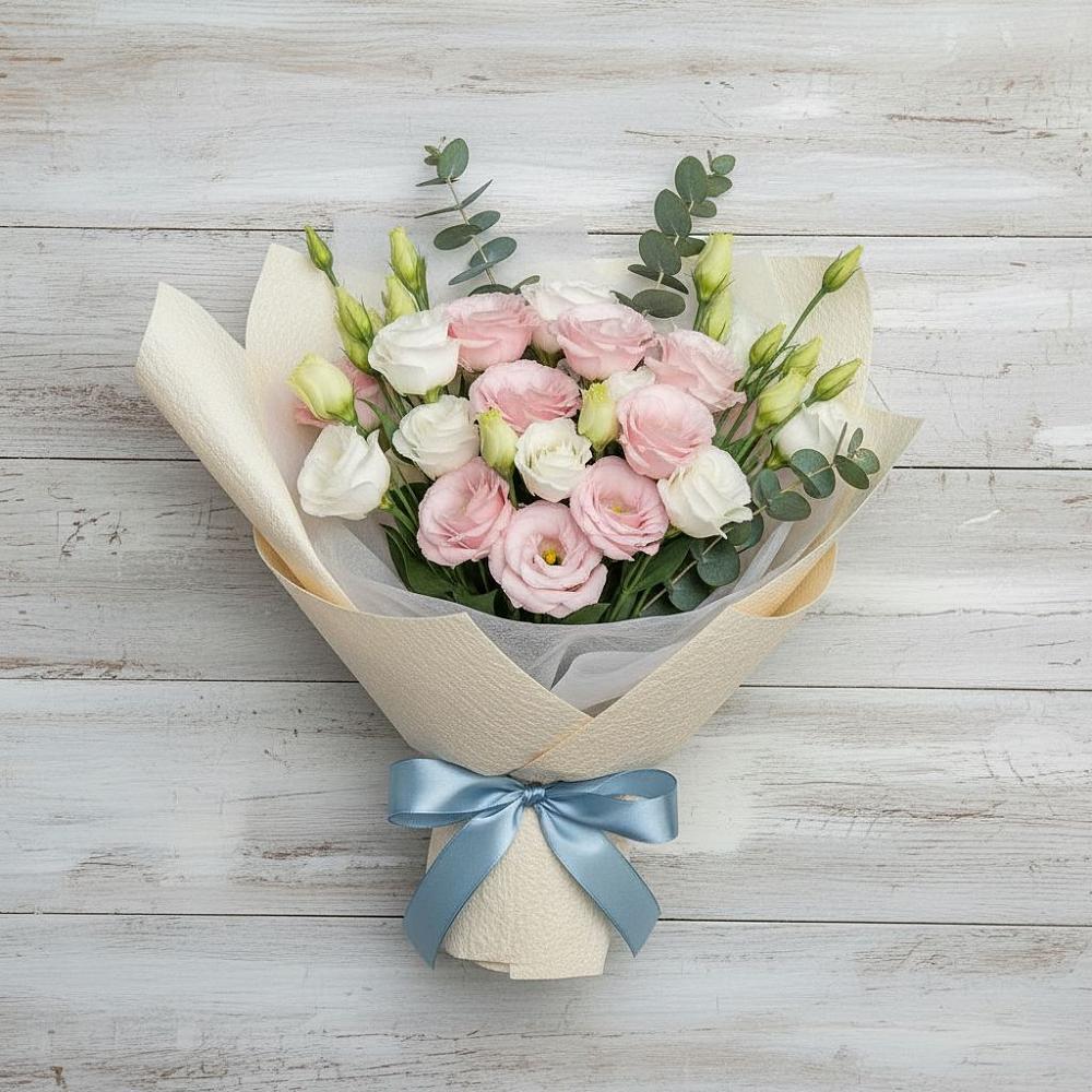 Букет цветов из: Лизиантусы в Нововеличковской